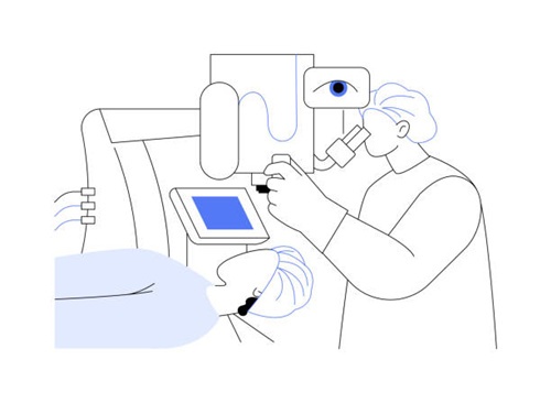 医生操作近视手术图
